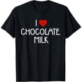 thumbnail image 1 of I Love Chocolate Milk Heart Milk Lover Men Women Kids T-Shirt, 1 of 4