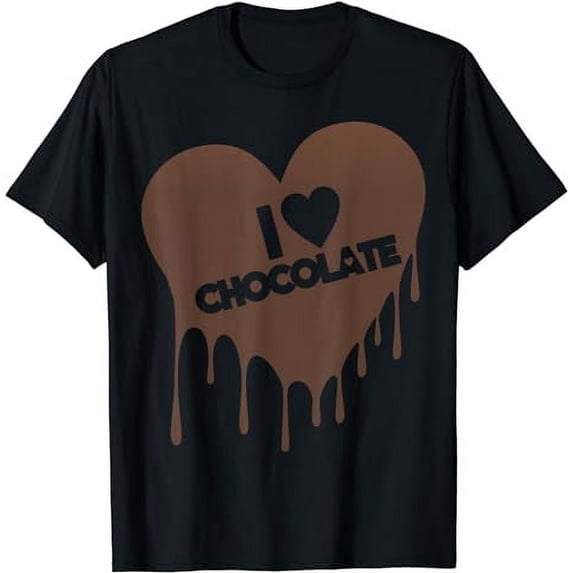 I Love Chocolate T-shirt - Candy Heart Lover Shirt T-Shirt