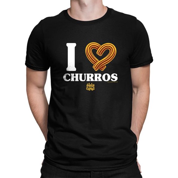 I Love Churros Heart Graphic - Retro Snack Lover Design Men's T-shirt