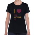 thumbnail image 1 of I Love Cleveland Basketball 23 Women Black T-Shirt, Female x-Large, 1 of 4
