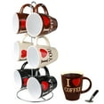 thumbnail image 1 of I Love Coffee 6 Pieces Mug Set with Stand, 1 of 5