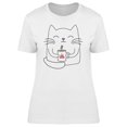 thumbnail image 1 of I Love Coffee Kitten Mug T-Shirt Women -Image by Shutterstock, Female XX-Large, 1 of 2