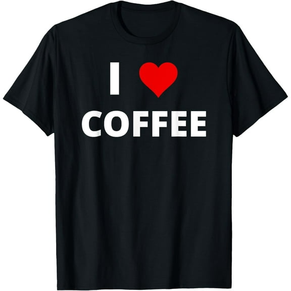 I Love Coffee, With A Red Heart T-Shirt100% cotton