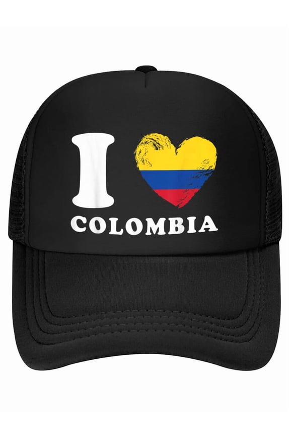 I Love Colombia Heart Flag Colombia Baseball Cap