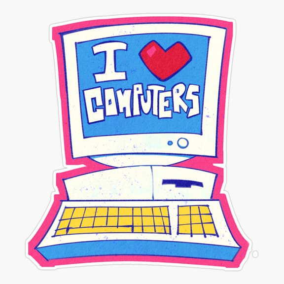I Love Computers Tech Lover Sticker