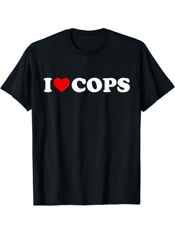I Love Cops - Heart T-Shirt