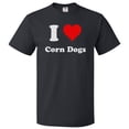 thumbnail image 1 of I Love Corn Dogs T shirt I Heart Corn Dogs Gift, 1 of 2
