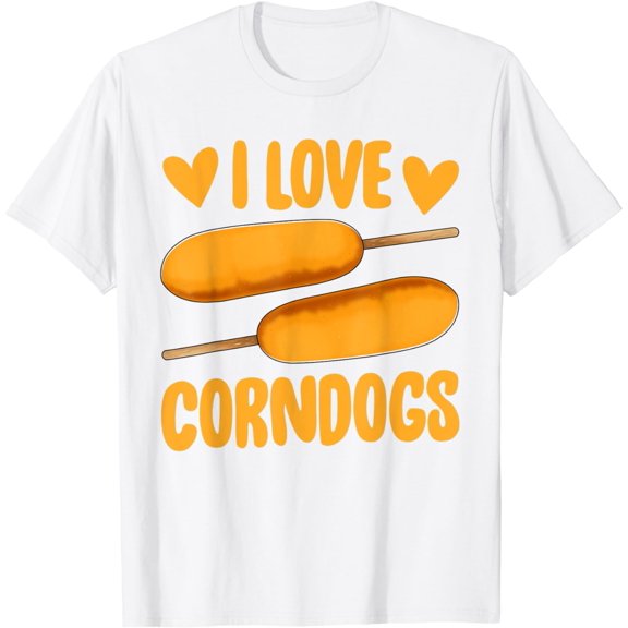 I Love Corndog Tee Shirts Funny Fair Corn Dogs Foodie Gifts T-Shirt100% cotton