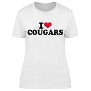I Love Cougars T-Shirt Women -Image by Shutterstock, Female Medium