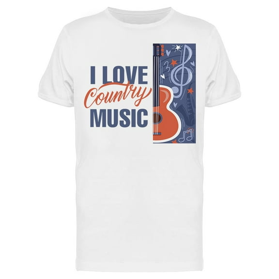 I Love Country Music Graphic T-Shirt Men -Image by Shutterstock, Male XX-Large