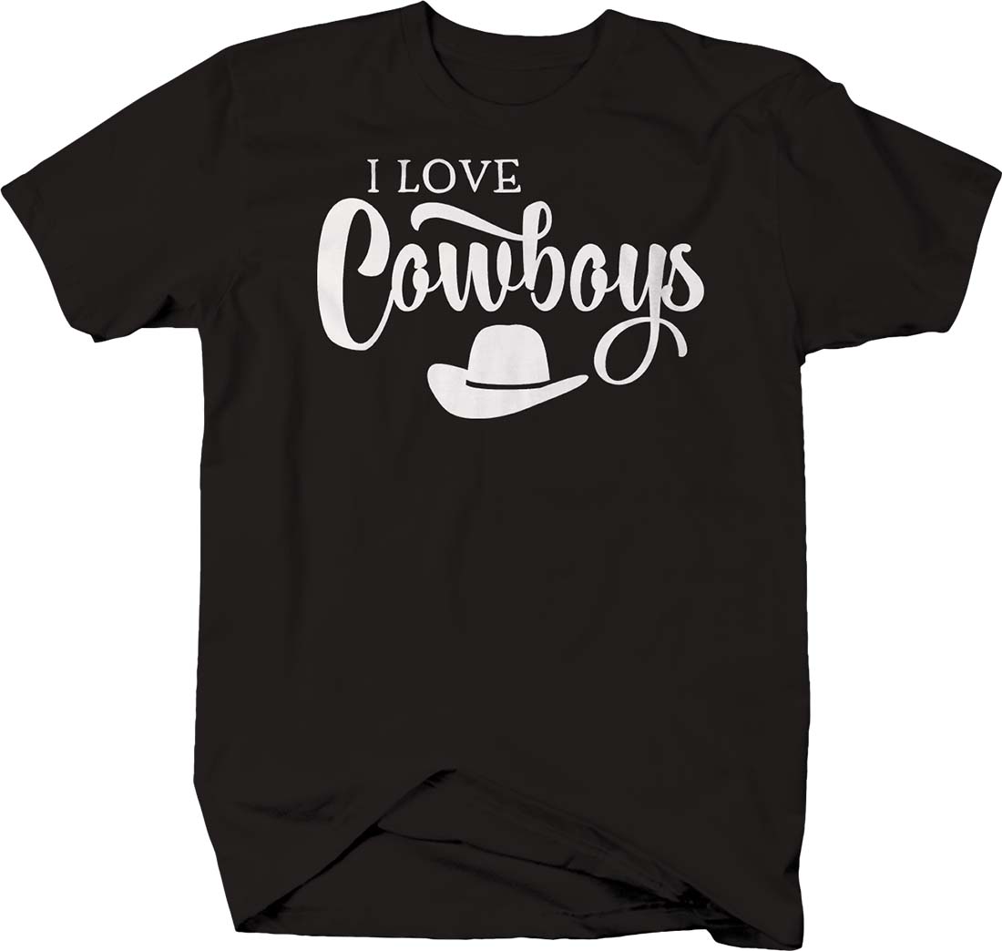 I Love Cowboys Tshirt for Men Small Dark Gray - image 1 of 2