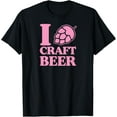 thumbnail image 1 of I Love Craft Beer Funny Local Beer Lover Hops Barley T-Shirt, 1 of 5