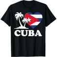thumbnail image 1 of I Love Cuba Cuban Flag Heart Men Women Kids T-ShirtMen and women, Black T-shirt, size: Extra large S-4XL, 1 of 4