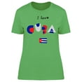 thumbnail image 1 of I Love Cuba  T-Shirt Women -Image by Shutterstock, Female Medium, 1 of 2
