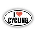 thumbnail image 1 of I Love Cycling I Heart Euro Oval Sticker Vinyl 3M Decal 3 In x 5 In, 1 of 3