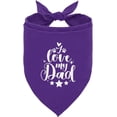 thumbnail image 1 of I Love My Dad Dog Bandana, Purple Dog Bandana, Dog Scarf Accessories, Pet Dog Triangle Scarf, Boy Dog Accessories, Dog Bandana for Small Medium Large Dogs, Gifts from Dogs to Dad (E25), 1 of 4