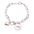 thumbnail image 1 of I Love Dad Forever Faly Heart Chain Bracelet Jewelry Charm Fashion, 1 of 3
