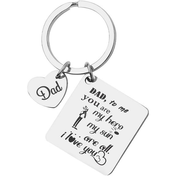 I Love Daddy So Much Keychain for Dad Father's Day Gifts for Men Father Christmas Gifts for Dad from Son Daughter