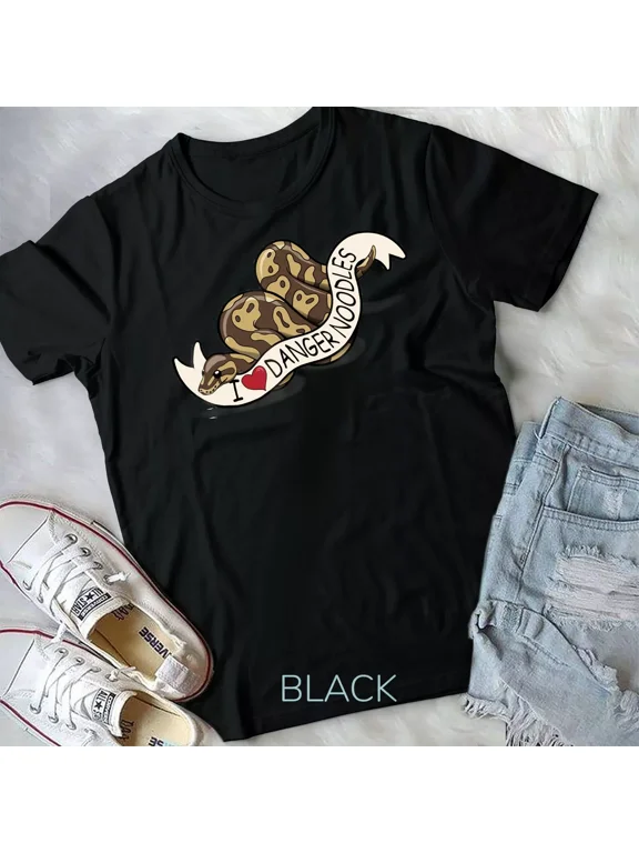 I Love Danger Noodles Ball Python Cute Unisex T-shirt