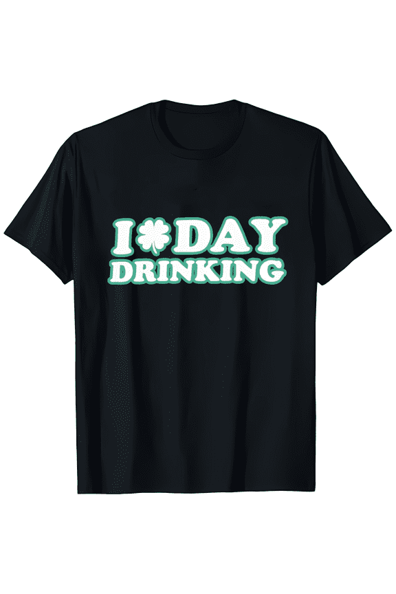 I Love Day Drinking St Patrick's Day Baby Tee, Funny St Patricks Day Shirt, Y2K Lucky Tee, Womens T Shirt, Gift For Her, St Paddys Day Shirt, Irish Four Leaf Clover