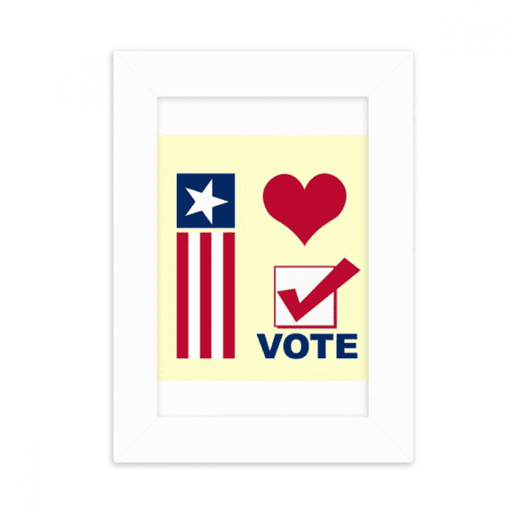 I Love Democratic Vote Election Desktop Photo Frame Picture Display Decoration Art Painting