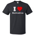 thumbnail image 1 of I Love Derivatives T shirt I Heart Derivatives Tee Gift, 1 of 2