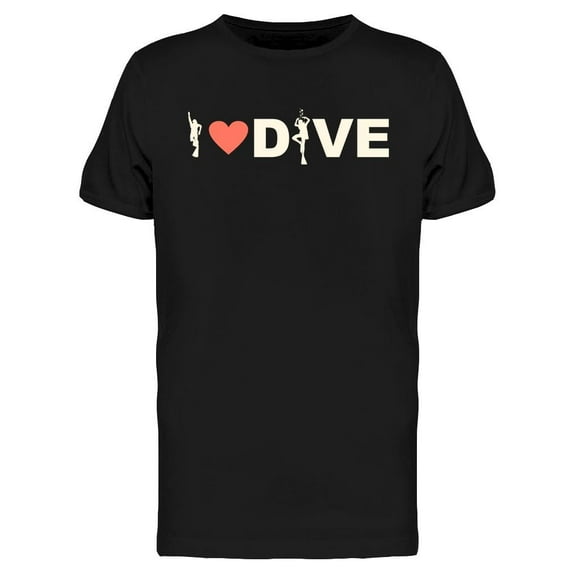 I Love Dive T-Shirt Men -Image by Shutterstock, Male 3X-Large