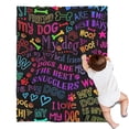 thumbnail image 1 of I Love My Dogs Art Blanket,Comfortable Soft Flannel Throw Blanket,All Season,Warm Lightweight Blankets for Sofa Bed Couch Living Room Chair,30"x40"(80x100cm), 1 of 4