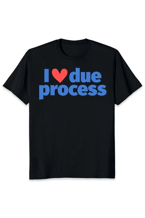 I Love Due Process Democrat Rights Support Political Message Retro Unisex T-Shirt, up to size 5XL
