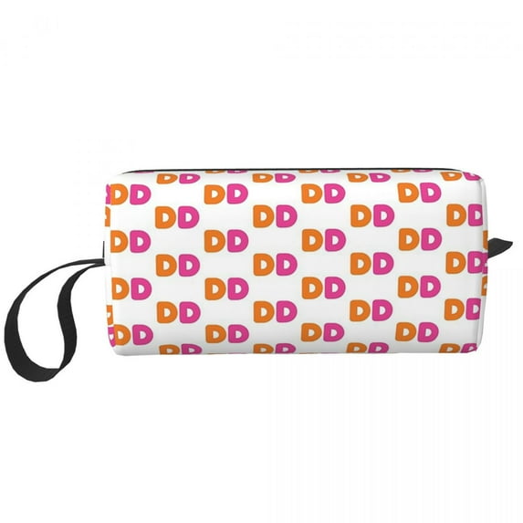 I Love Dunkin Donuts Makeup Bag Cosmetic Organizer Storage Dopp Kit Toiletry Cosmetic Bag for Women Beauty Travel Pencil Case