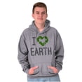 thumbnail image 1 of I Love Earth Reduce Reuse Recycle Hoodie Sweatshirt Women Men Brisco Brands X, 1 of 6