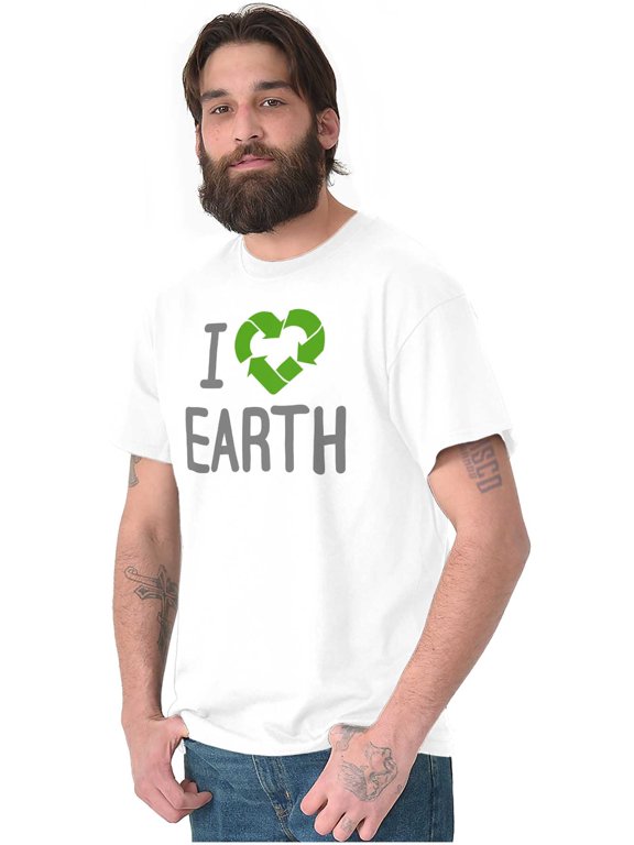 I Love Earth Reduce Reuse Recycle Men's Graphic T Shirt Tees Brisco Brands L