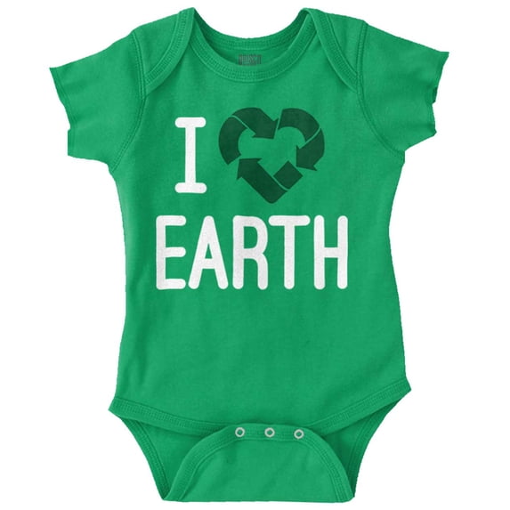 I Love Earth Reduce Reuse Recycle Romper Boys or Girls Infant Baby Brisco Brands 24M
