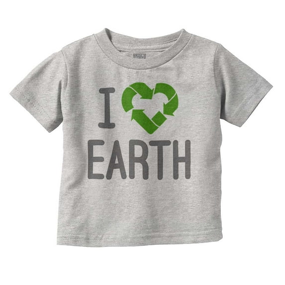 I Love Earth Reduce Reuse Recycle Toddler Boy Girl T Shirt Infant Toddler Brisco Brands 12M
