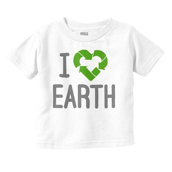 I Love Earth Reduce Reuse Recycle Toddler Boy Girl T Shirt Infant Toddler Brisco Brands 18M