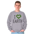 thumbnail image 1 of I Love Earth Reduce Reuse Recycle Unisex Plus Fleece Graphic Sweatshirt Brisco Brands 2X, 1 of 5