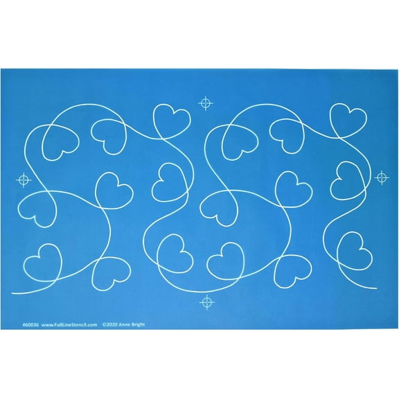 I Love It - Edge to Edge Nylon Mesh Stencil, Continuous Line Template for Hand Quilting, Free Motion Quilting, Domestic Machine Quilting, Long-Arm Quilting