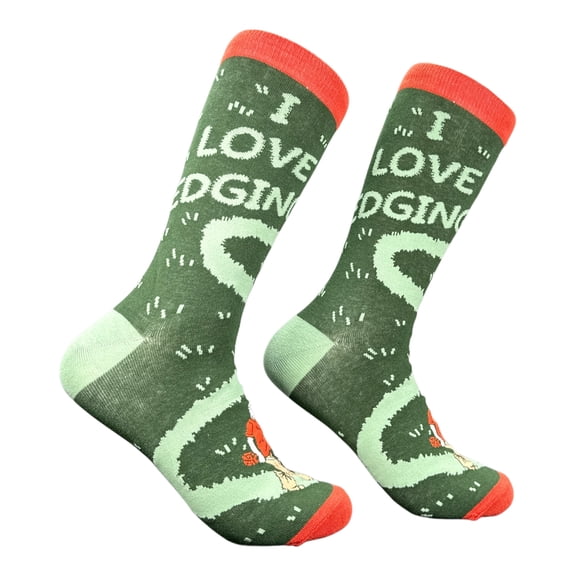 I Love Edging Socks Funny Sarcastic Lawn Care Graphic Novelty Footwear For Men
