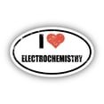 thumbnail image 1 of I Love Electrochemistry I Heart Euro Oval Sticker Vinyl 3M Decal 3 In x 5 In, 1 of 3