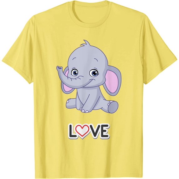 I Love Elephant Cute Elephant Love Cute Animal for Women T-Shirt