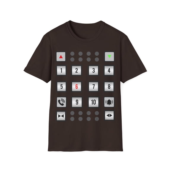 I Love Elevator Gift Cute Elevator Buttons Mechanic Closure Unisex T-Shirt