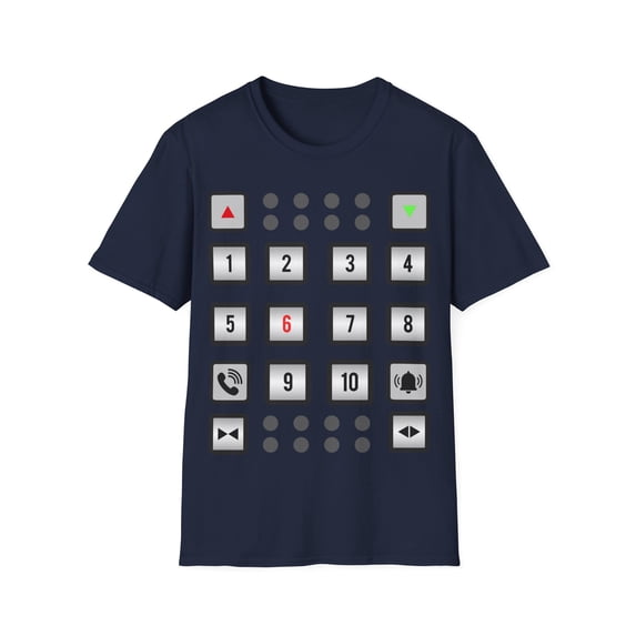 I Love Elevator Gift Cute Elevator Buttons Mechanic Closure Unisex T-Shirt