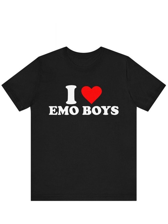 I Love Emo Boys Shirt , I Heart Emo Boys Shirt Design, Bespoke I Love, Emo Boys Shirt, Emo Gift, Gift for Emo Girls, I Love Emo T-shirt
