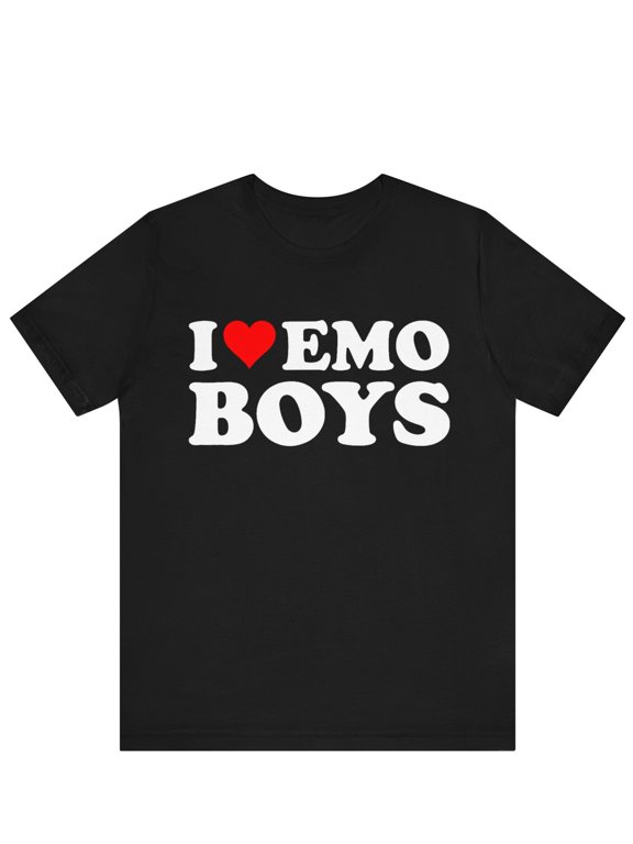 I Love Emo Boys T-Shirt, I Heart Emo Boys Tee Shirt ,Emo Boys Shirt, Emo Gift, Gift for Emo Girls, I Love Emo T-shirt