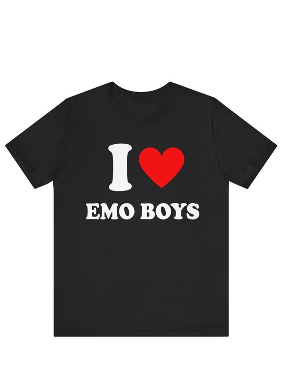 I Love Emo BoysT-shirt , I Heart Emo Boys Shirt Design, Bespoke I Love, Emo Boys Shirt, Emo Gift, Gift for Emo Girls, I Love Emo shirt