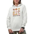 thumbnail image 1 of I Love Fall Most of All, Retro Flower, Pumpkin Spice, Autumn Leaf & Mushroom Art Merch Gift, White Hooded Sweatshirt or Hoodie, Large, 1 of 5