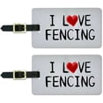 thumbnail image 1 of I Love Fencing Written on Paper Luggage Suitcase Carry-On ID Tags, Set of 2, 1 of 1