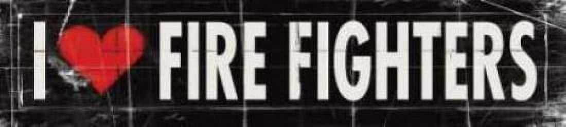 I Love Firefighters Canvas Art - Stephanie Marrott (8 x 24)