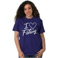 thumbnail image 1 of I Love Fishing Hook Heart Cute Cool Women's Plus Size Graphic Tee Brisco Brands 2X, 1 of 5