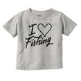 thumbnail image 1 of I Love Fishing Hook Heart Cute Cool Youth T Shirt Tee Girls Infant Toddler Brisco Brands 12M, 1 of 5